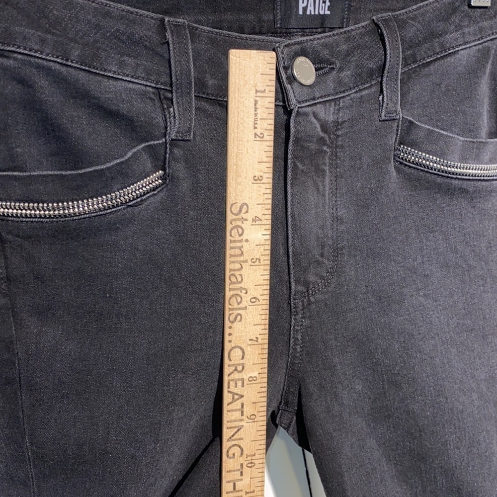 Paige Black Jeans Women’s Size 26 Zipper Pockets Skinny Perfect Grab and Go - Picture 8 of 15